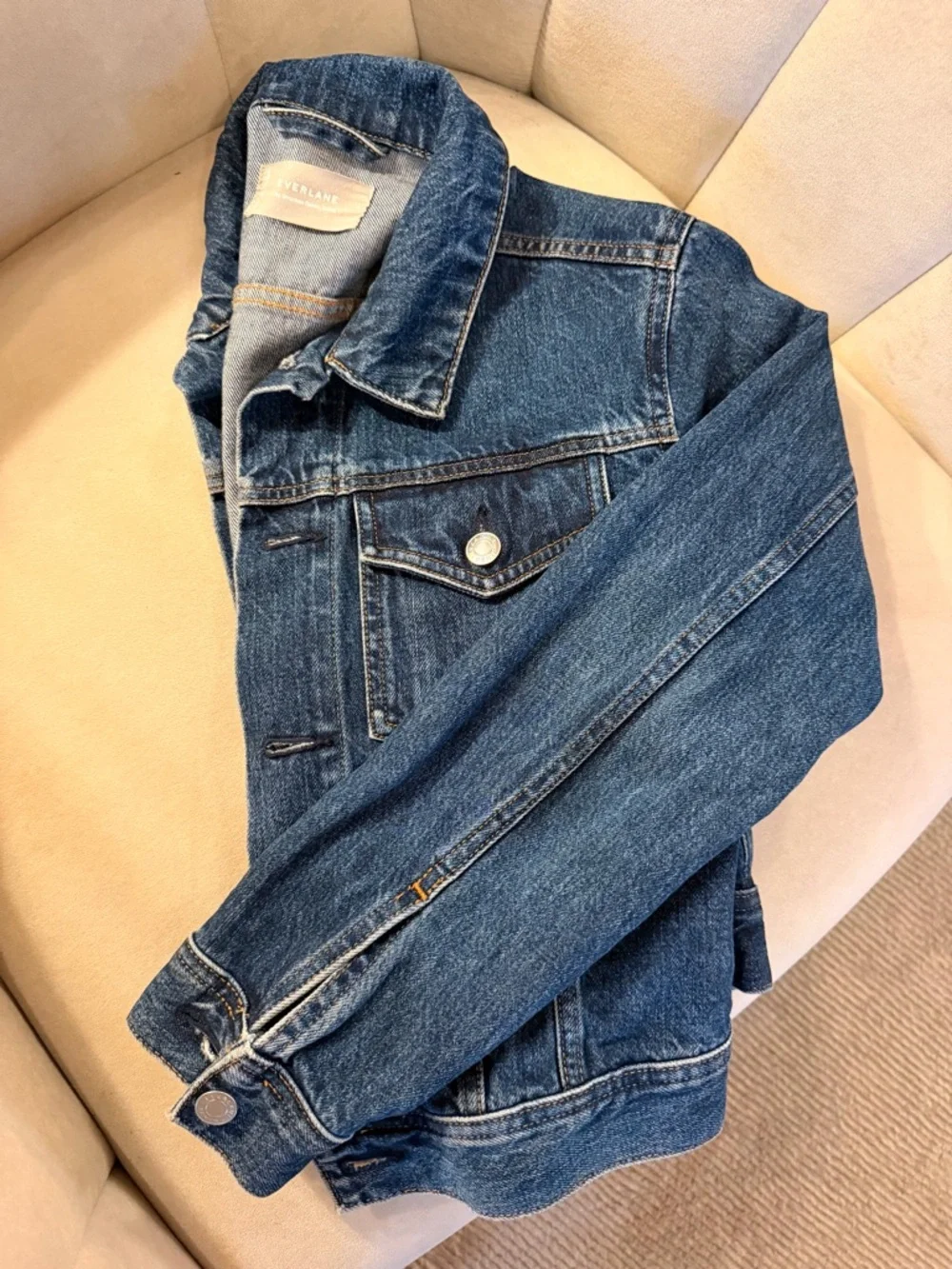 Everlane Cropped Denim Spring Jacket - Picture 5 of 9